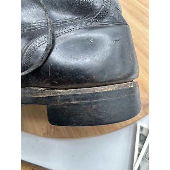 Vintage Endicott Johnson‎ Cap Toe Jumper Boots Black Size 8 With photo Of Marine - Picture 16 of 16